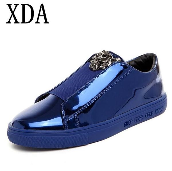 xda 2019 version casual shoes men slip on loafers metal sign sequin men shoes patent leather board, Black
xda 2019 version casual shoes men slip on loafers metal sign sequin men shoes patent leather board, Black