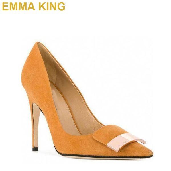 square buckle decor pointed toe women stiletto pumps high heels yellow suede ladies thin heels wedding party shoes woman, Black
square buckle decor pointed toe women stiletto pumps high heels yellow suede ladies thin heels wedding party shoes woman, Black