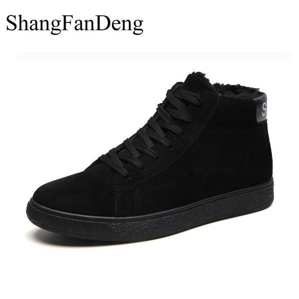 new men boots winter fashion warm plush casual shoes sneakers fur snow boots rubber outsole safety high men shoes, Black
new men boots winter fashion warm plush casual shoes sneakers fur snow boots rubber outsole safety high men shoes, Black