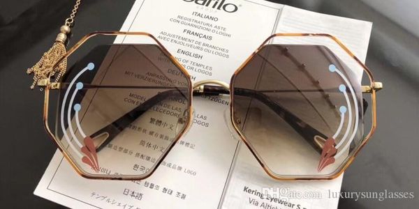 luxury 132 sunglasses for women deisnger round full frame uv400 lens summer 132 style hexagon frame classic design come with package, White;black
luxury 132 sunglasses for women deisnger round full frame uv400 lens summer 132 style hexagon frame classic design come with package, White;black