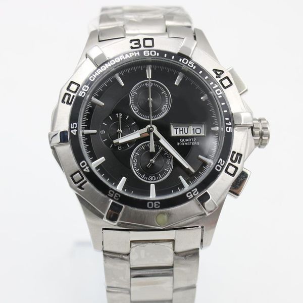 2020 sell men sports watches 44mm size black face stainless steel strap watch 54, Slivery;brown
2020 sell men sports watches 44mm size black face stainless steel strap watch 54, Slivery;brown