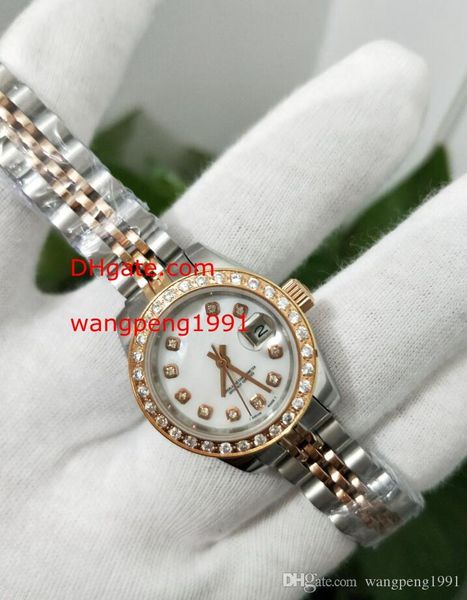 ladies fashion watch 26mm 279381 white dial diamond bezel date sapphire glass two tone gold bracelet automatic women's watch watches, Slivery;brown
ladies fashion watch 26mm 279381 white dial diamond bezel date sapphire glass two tone gold bracelet automatic women's watch watches, Slivery;brown
