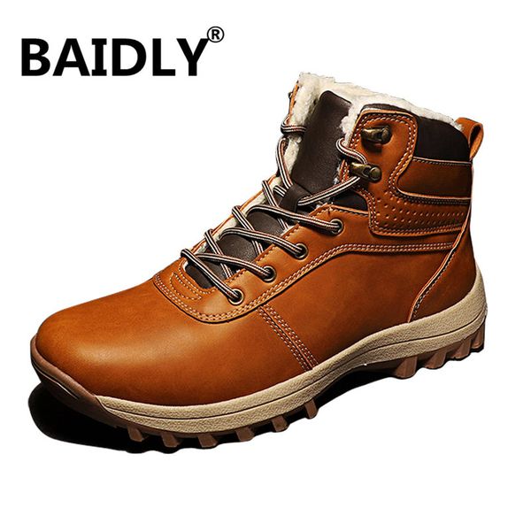 winter waterproof snow men's boots leather men's plush warm boots high snow casual cotton shoes big size, Black
winter waterproof snow men's boots leather men's plush warm boots high snow casual cotton shoes big size, Black