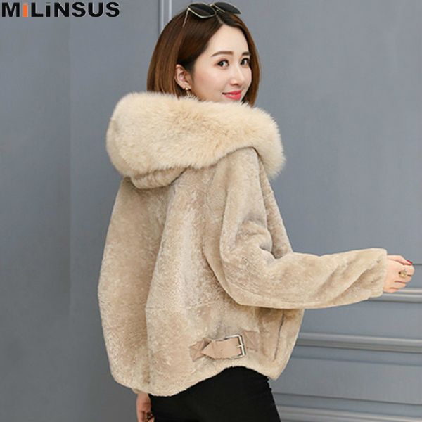 2019 winter lamb fur coat women short jacket warm soft zipper faux hair hooded collar fashion female plush overcoat outwear, Black
2019 winter lamb fur coat women short jacket warm soft zipper faux hair hooded collar fashion female plush overcoat outwear, Black