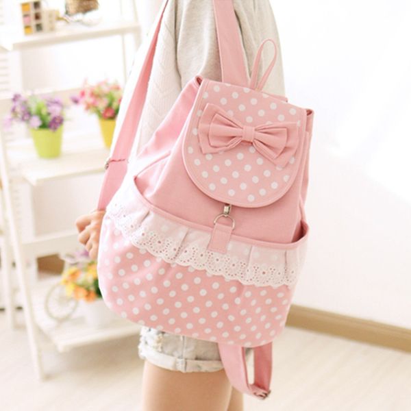 adomoe japan style kawaii dot lace bow backpack teens casual canvas school bag korean mori girl fresh students travel backpacks
adomoe japan style kawaii dot lace bow backpack teens casual canvas school bag korean mori girl fresh students travel backpacks