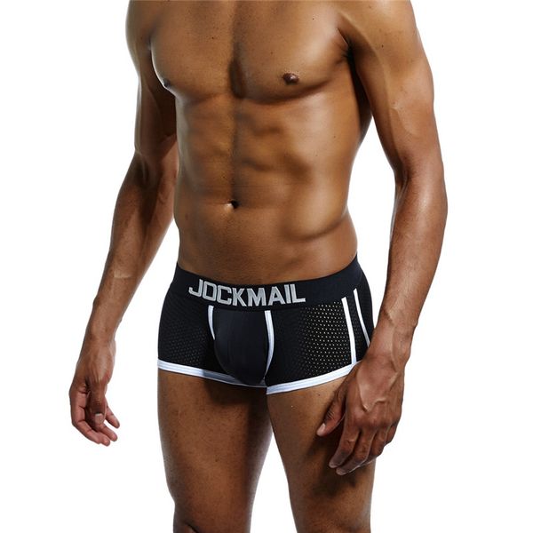 jockmail brand men's boxer pants mesh breathable sports fashion low waist men's underwear u convex underwear pure color underwear, Black;white
jockmail brand men's boxer pants mesh breathable sports fashion low waist men's underwear u convex underwear pure color underwear, Black;white