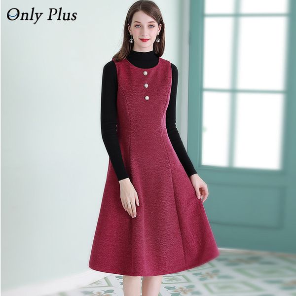 casual dresses only plus women woolen vest dress for party winter elegant slim sleeveless pearl decoration vintage vestidos, Black;gray
casual dresses only plus women woolen vest dress for party winter elegant slim sleeveless pearl decoration vintage vestidos, Black;gray
