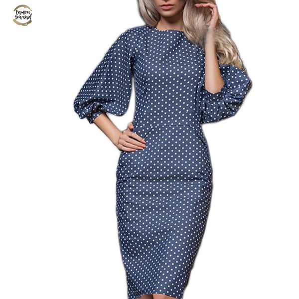 new women autumn fashion polka dots print dress casual o neck lantern sleeves dress elegant bodycon party dress vestidos, Black;gray
new women autumn fashion polka dots print dress casual o neck lantern sleeves dress elegant bodycon party dress vestidos, Black;gray