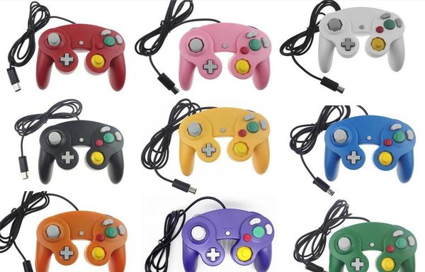 

10 colors ngc wired game controller gamepad for ngc gaming console gamecube turbo dualshock wii u extension cable without box