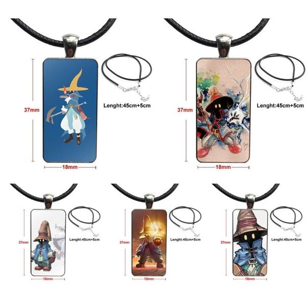 final fantasy vivi ornitiers for schoolgirl maxi necklace fashion long chain with rectangle necklace jewelry, Silver 
final fantasy vivi ornitiers for schoolgirl maxi necklace fashion long chain with rectangle necklace jewelry, Silver
