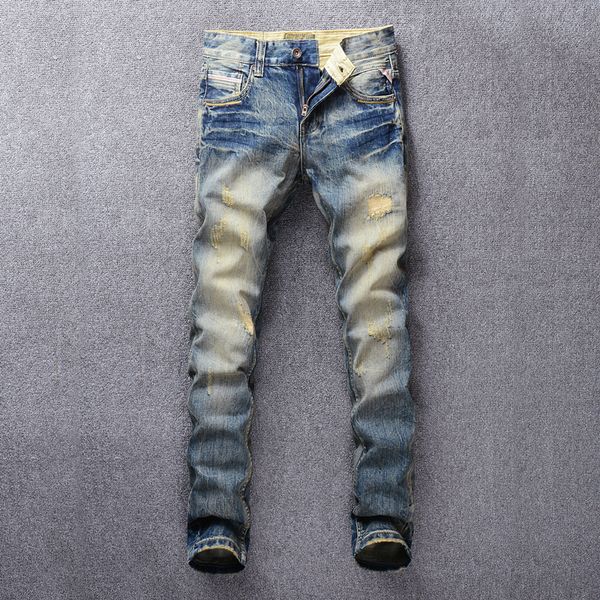shabiqi fashion men jeans brand ripped jeans for men patchwork pants straight straight distressed scratched, Blue
shabiqi fashion men jeans brand ripped jeans for men patchwork pants straight straight distressed scratched, Blue