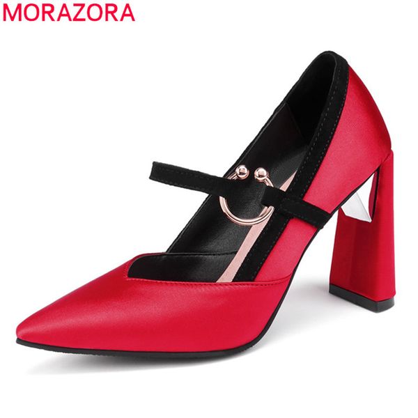 morazora 2019 новое поступление женщины насосы шелк острым носом весна лето одиночные туфли пряжки высокие каблуки партии свадебные туфли же, Black
morazora 2019 новое поступление женщины насосы шелк острым носом весна лето одиночные туфли пряжки высокие каблуки партии свадебные туфли же, Black