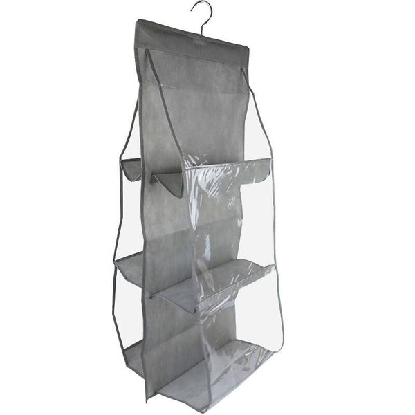 foldable hanging handbag storage bag double side transparent 6 pocket sundries tidy organizer bag wardrobe rack closet hanger dbc vt0360
foldable hanging handbag storage bag double side transparent 6 pocket sundries tidy organizer bag wardrobe rack closet hanger dbc vt0360