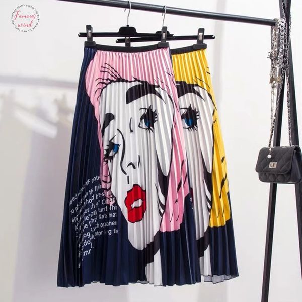 high waist pleated skirt women summer fashion cartoon midi skirts womens elastic waist long skirts rok 2020 new streetwear, Black
high waist pleated skirt women summer fashion cartoon midi skirts womens elastic waist long skirts rok 2020 new streetwear, Black