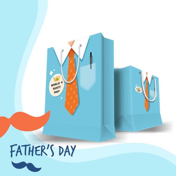 gift wrap 50pcs/lot happy father's day paper packaging cardboard bag with cotton handle
gift wrap 50pcs/lot happy father's day paper packaging cardboard bag with cotton handle