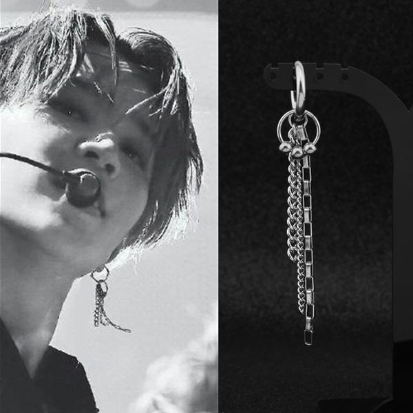 bangtan boys bead chain stainless steel stud earrings kpop dna korean v jewelry accessories for mens womens earring, Golden;silver
bangtan boys bead chain stainless steel stud earrings kpop dna korean v jewelry accessories for mens womens earring, Golden;silver