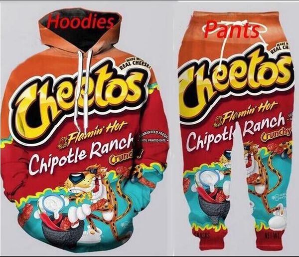 two piece set men women casual tracksuits 3d printing cheetos fashion hoodies hooded+pants sweatshirt us071, Gray
two piece set men women casual tracksuits 3d printing cheetos fashion hoodies hooded+pants sweatshirt us071, Gray