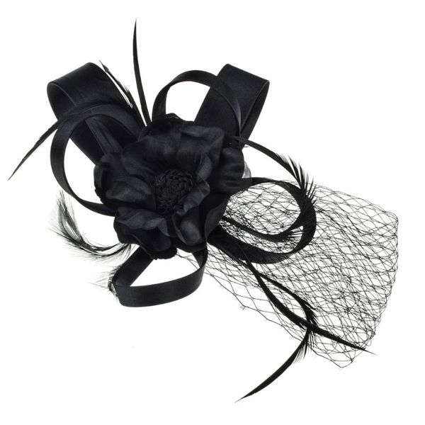 women silk flower fascinators pillbox hat net mesh feather hair clip headband for wedding party ball decorative accessories cord
women silk flower fascinators pillbox hat net mesh feather hair clip headband for wedding party ball decorative accessories cord