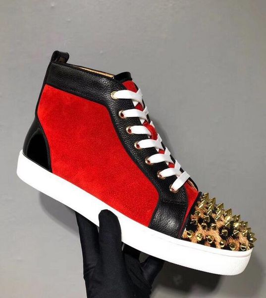 fashion luxury shoes designer men women spike sneakers leather suede graffiti flats red bottom sneakers casual leisure trainer footwear, Black
fashion luxury shoes designer men women spike sneakers leather suede graffiti flats red bottom sneakers casual leisure trainer footwear, Black