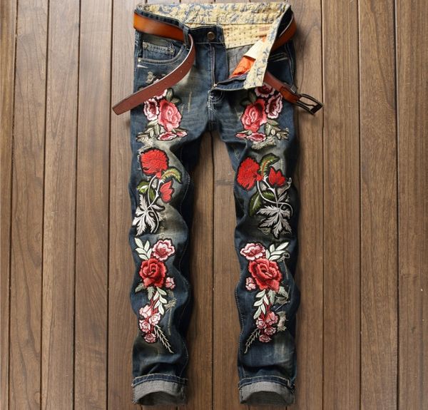 european american style famous men's denim trousers flower jeans slim straight embroidery blue zipper mens jeans
european american style famous men's denim trousers flower jeans slim straight embroidery blue zipper mens jeans