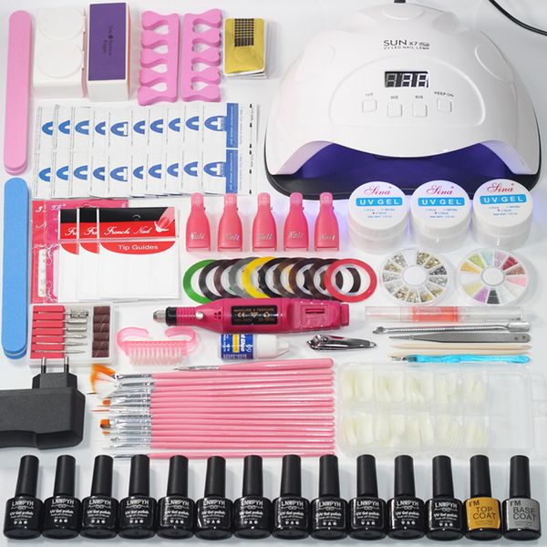 nail set 90 w / 48 w /36w uv led nail dryer and 12 color gel polish tool kit for gel manicure soaked manicure set tool
nail set 90 w / 48 w /36w uv led nail dryer and 12 color gel polish tool kit for gel manicure soaked manicure set tool