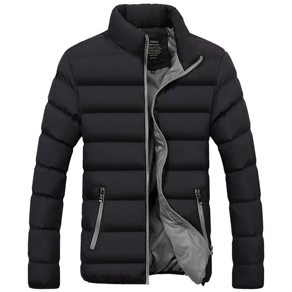 men parka cotton padded winter jacket coat mens warm jacket solid color stand collar zipper thick coat men down parka, Black
men parka cotton padded winter jacket coat mens warm jacket solid color stand collar zipper thick coat men down parka, Black