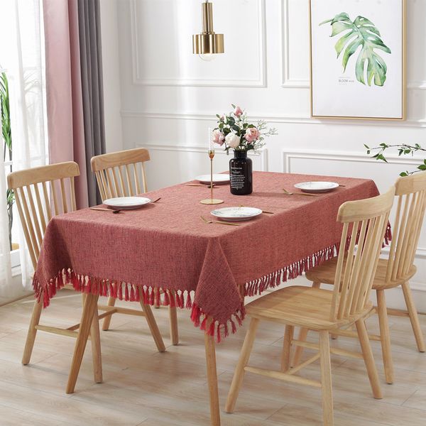 solid color table cloth rectangular tablecloth with tassels linen cotton fabric dining table decor cover cloth toalha de mesa
solid color table cloth rectangular tablecloth with tassels linen cotton fabric dining table decor cover cloth toalha de mesa