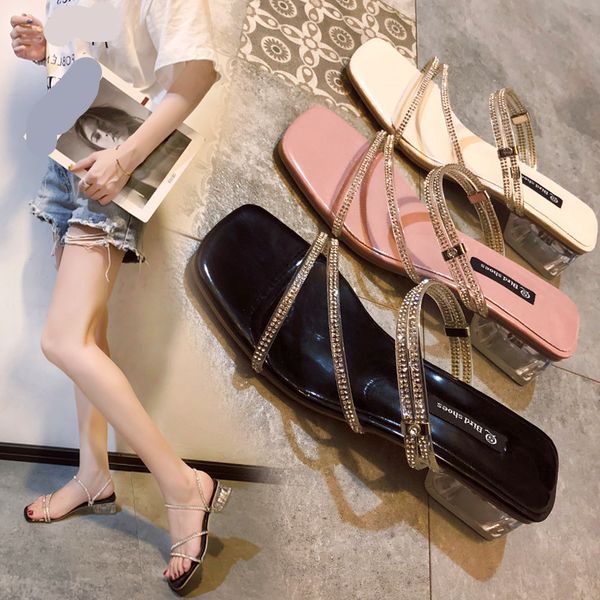 female shoes med glitter slides lady ladies' slippers fashion transparent heel 2020 jelly girl pvc scandals rubber pu, Black
female shoes med glitter slides lady ladies' slippers fashion transparent heel 2020 jelly girl pvc scandals rubber pu, Black