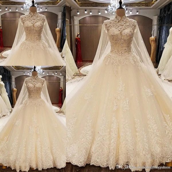 elegant princess high-neck lace wedding dresses jewel neck tiered tulle special occasion dress court train wedding dress bridal gowns, White
elegant princess high-neck lace wedding dresses jewel neck tiered tulle special occasion dress court train wedding dress bridal gowns, White