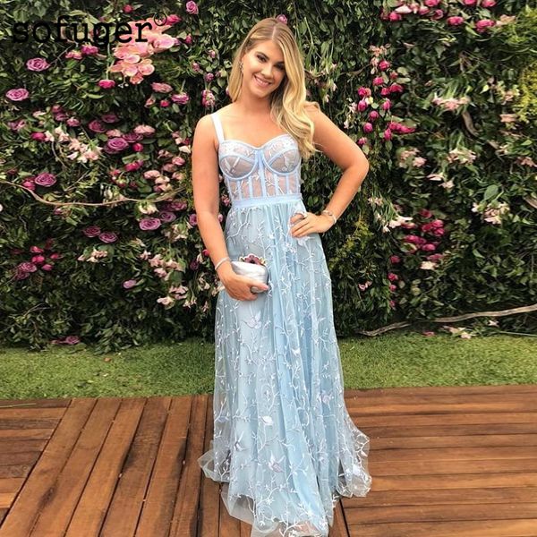 light blue sofuge long evening dresses lace appliques transparent sleeveless arabic muslim special occasion vestidos de fiesta, White;black
light blue sofuge long evening dresses lace appliques transparent sleeveless arabic muslim special occasion vestidos de fiesta, White;black