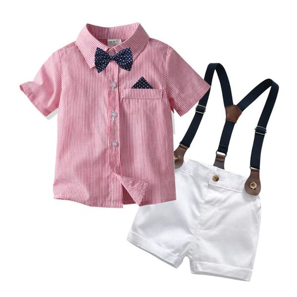 children's summer shirt suit boy's british-style bow tie dress suit baby's zhou fu gentleman's overall fashion, White
children's summer shirt suit boy's british-style bow tie dress suit baby's zhou fu gentleman's overall fashion, White