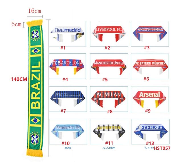 140*16cm football cotton scarf barcelona real madrid juve famous football team custom fans scarf football gift souvenir for boys girl hst057, Red;brown
140*16cm football cotton scarf barcelona real madrid juve famous football team custom fans scarf football gift souvenir for boys girl hst057, Red;brown