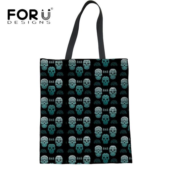 forudesigns handbags teal tattoo style sugar skull owl print linen tote bags for women large shopping bag reusable beach bag
forudesigns handbags teal tattoo style sugar skull owl print linen tote bags for women large shopping bag reusable beach bag