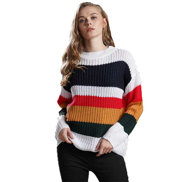 autumn winter women sweater fashion striped long sleeve cashmere pullovers o-neck warm thickness loose sweater, White;black
autumn winter women sweater fashion striped long sleeve cashmere pullovers o-neck warm thickness loose sweater, White;black
