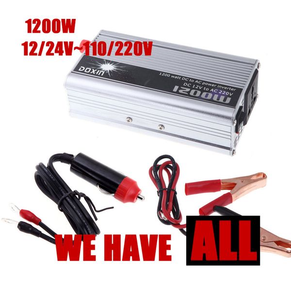 1200w power inverter dc 12 24 v to ac 110 220v modified sine wave car power converter usb charger
1200w power inverter dc 12 24 v to ac 110 220v modified sine wave car power converter usb charger