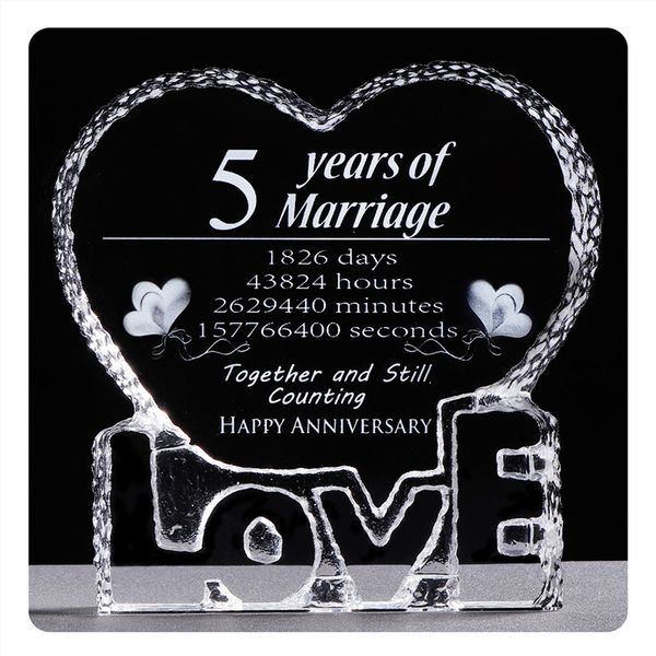 5 years wedding anniversary crystal souvenirs love heart shape laser engraving unforgettable gifts for wife husband presents
5 years wedding anniversary crystal souvenirs love heart shape laser engraving unforgettable gifts for wife husband presents