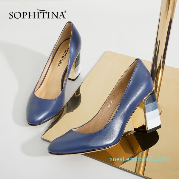 sophitina 2019 pumps fashion colorful square heel sheepskin round toe shoes new elegant women's pumps s10, Black
sophitina 2019 pumps fashion colorful square heel sheepskin round toe shoes new elegant women's pumps s10, Black