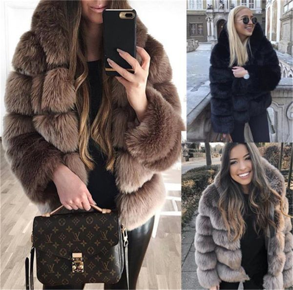 women luxury fur coats winter style elegant loose long sleeved warm thick hooded coats womens fashion clothing, Black
women luxury fur coats winter style elegant loose long sleeved warm thick hooded coats womens fashion clothing, Black