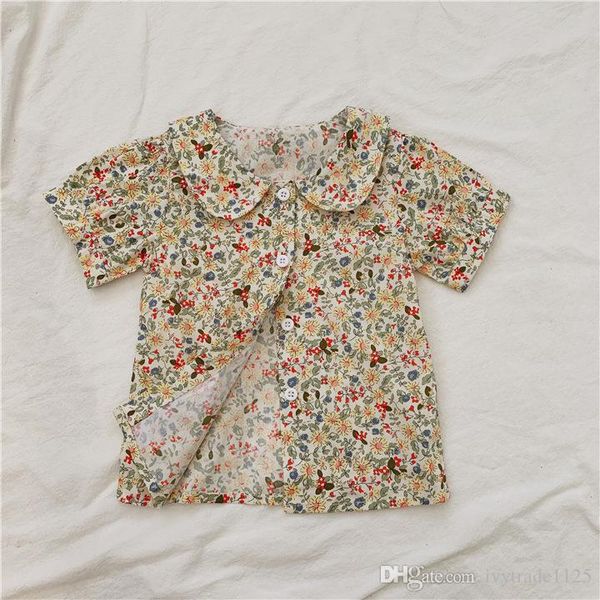 Girl Kids Clothing shirt Pet Pan Collar Short Sleeve Full Flower Print Button Design Girl Soft 100% cotton shirt
Girl Kids Clothing shirt Pet Pan Collar Short Sleeve Full Flower Print Button Design Girl Soft 100% cotton shirt