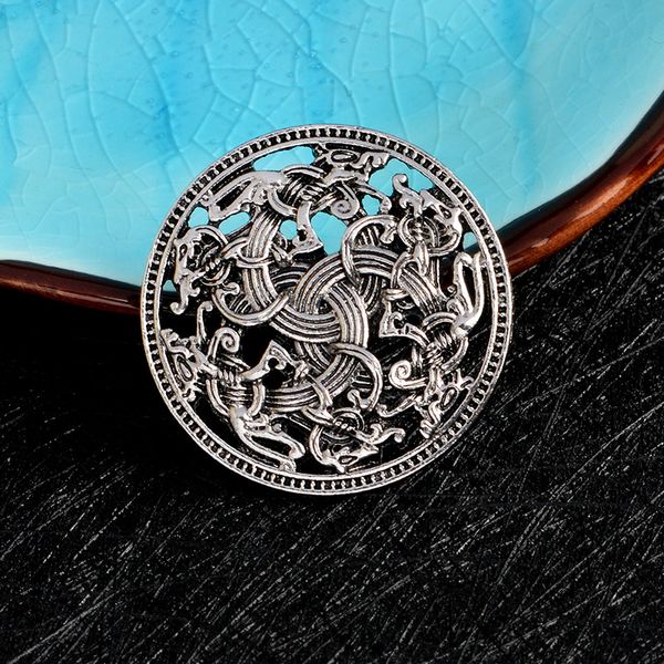 norse medieval viking brooch norse vintage jewelry antique ornaments silver/gold round shield, Gray
norse medieval viking brooch norse vintage jewelry antique ornaments silver/gold round shield, Gray