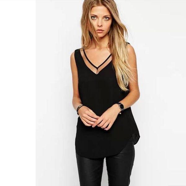 daddy chen chiffon sweet shirt casual blouse summer sleeveless women mesh patchwork deep v neck streetwear fashion girl, White
daddy chen chiffon sweet shirt casual blouse summer sleeveless women mesh patchwork deep v neck streetwear fashion girl, White