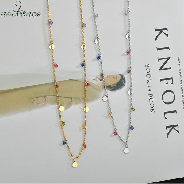 nextvance multicolor rhinestones necklace round chain lover stainless steel pendant for girlfriend women festival gift jewelry, Silver
nextvance multicolor rhinestones necklace round chain lover stainless steel pendant for girlfriend women festival gift jewelry, Silver