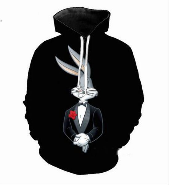release new fashion man women designer perfect harajuku style cartoon bugs bunny 3d print long sleeve hoodies casual sportswear, Black
release new fashion man women designer perfect harajuku style cartoon bugs bunny 3d print long sleeve hoodies casual sportswear, Black