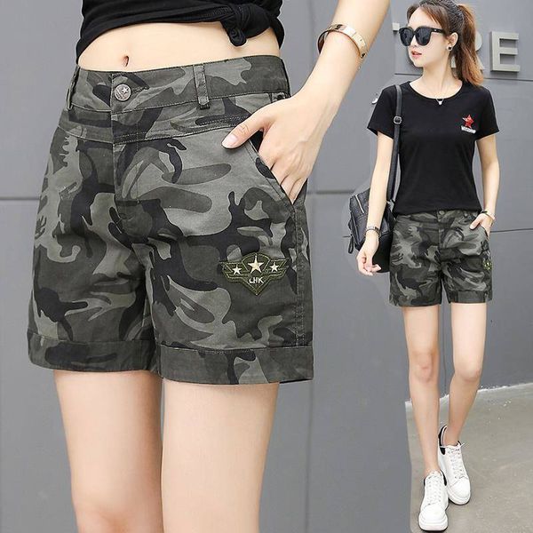 women's shorts 2021 summer camouflage women casual camo cargo army short trousers, White;black
women's shorts 2021 summer camouflage women casual camo cargo army short trousers, White;black