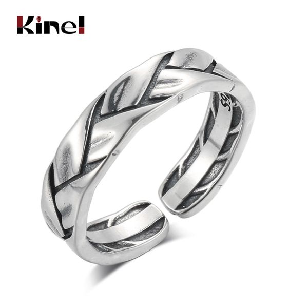 kinel s925 sterling silver jewelry retro personality adjustable temperament open ring female creative wheat woman ring, Golden;silver
kinel s925 sterling silver jewelry retro personality adjustable temperament open ring female creative wheat woman ring, Golden;silver