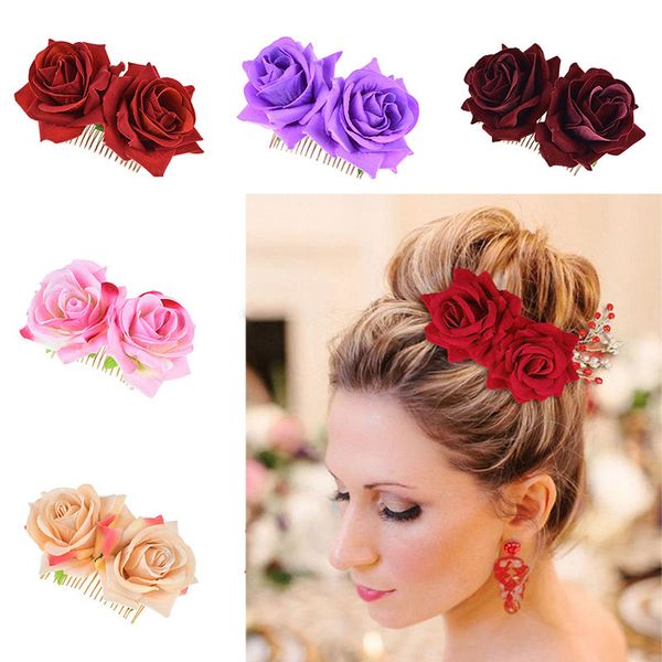 ladies elegant festival bridal flower hair comb wedding accessories red rose hairpin bridesmaid hair jewelry party decoration wx9-1898
ladies elegant festival bridal flower hair comb wedding accessories red rose hairpin bridesmaid hair jewelry party decoration wx9-1898