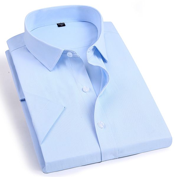 men's casual shirts men dress short sleeve solid color shirt no pocket design male classic smart 2021 white blue, White;black
men's casual shirts men dress short sleeve solid color shirt no pocket design male classic smart 2021 white blue, White;black