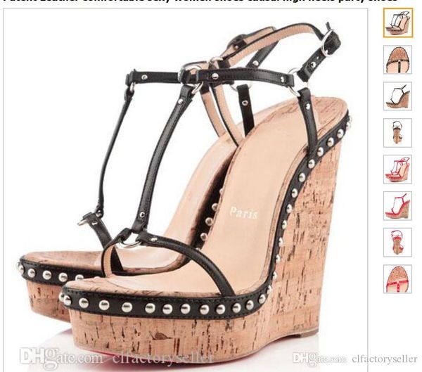 summer wedge sandal red bottoms wedges sandals 140mm patent leather comfortable women shoes causal high heels party shoe 35-42, Black
summer wedge sandal red bottoms wedges sandals 140mm patent leather comfortable women shoes causal high heels party shoe 35-42, Black