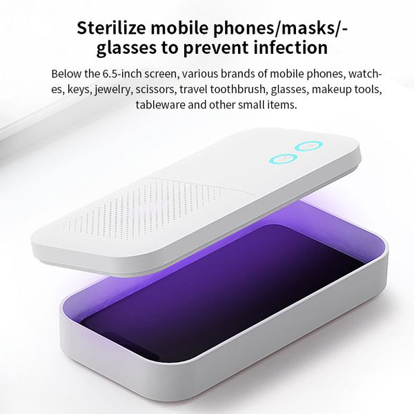 ultraviolet phone sterilizer white safe rechargeable air purifying ultraviolet box with built-in battery car interior new
ultraviolet phone sterilizer white safe rechargeable air purifying ultraviolet box with built-in battery car interior new