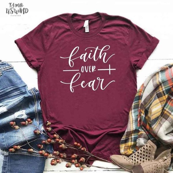 faith over fear print women tshirt cotton hipster funny t shirt gift lady yong girl letter tee drop ship zy 391, White
faith over fear print women tshirt cotton hipster funny t shirt gift lady yong girl letter tee drop ship zy 391, White